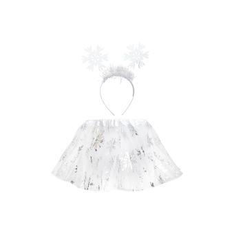 Set Navideño Infantil de Copos de Nieve – Tutú y Diadema