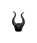 Diadema Maléfica con cuernos negros – Accesorio para disfraces de Halloween y cosplay