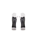 Guantes largos de red sin dedos con diseño de telaraña para mujer – Halloween y cosplay
