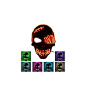 Máscara Halloween con Luz LED – Diseño Neon Ghostface con 3 Modos de Iluminación