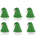 Pack de 6 Gorros Verdes de Navidad ( Infantil)