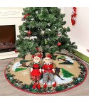 Falda de árbol de Navidad, Alfombra para La Decoración de la Fiesta de Navidad, Faldas Creativo con diseño navideño para Año Nuevo,85cm