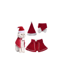 Accesorios navideños para perros y gatos: gorro, bufanda y capa de Navidad