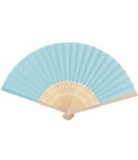 Abanico Plegable Tela Y Bambú