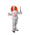 niño disfraz payaso terror con globo rojo, traje estilo Pennywise infantil Halloween, disfraz payaso globo rojo niño
