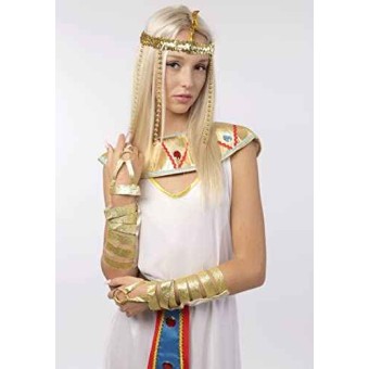 Diadema Egipcia Mujer y Pulsera para Disfraz Cleopatra Mujer, Accesorio de Corona Serpiente Medusa para Disfraces Egipcia (MODELO A)