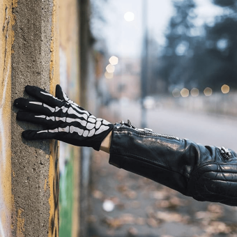 Guantes de Esqueleto Halloween – Niño y Adulto | Tallas 17 y 20 cm