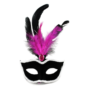 Máscara Decorativa con Pluma Adultos– Inspiración Colombiana para Disfraces y Teatro