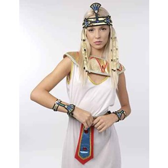 Diadema Egipcia Mujer y Pulsera para Disfraz Cleopatra Mujer, Accesorio de Corona Serpiente Medusa para Disfraces Egipcia