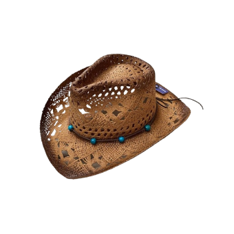 Sombrero de Cowboy/Cowgirl de Paja Vaquero – Estilo Western Unisex para Verano y Fiestas