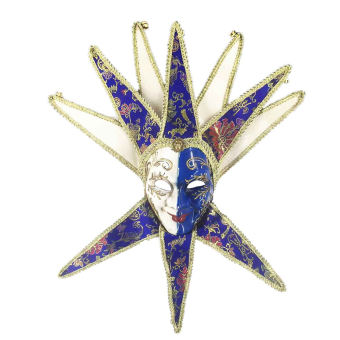 Máscara Veneciana de Arlequín - Diseño de Lujo para Carnaval y Mascaradas