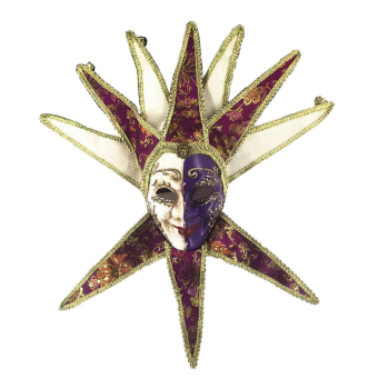 Máscara Veneciana de Arlequín - Diseño de Lujo para Carnaval y Mascaradas