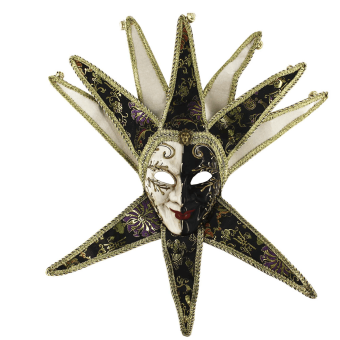 Máscara Veneciana de Arlequín - Diseño de Lujo para Carnaval y Mascaradas