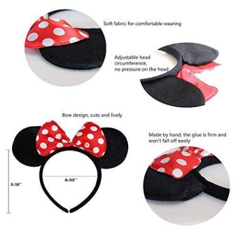 Pack de 12 Diademas de Orejas Ratón Minnie y Mickey