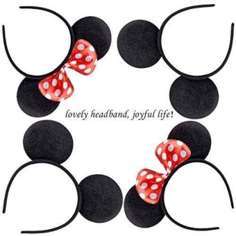 Pack de 12 Diademas de Orejas Ratón Minnie y Mickey