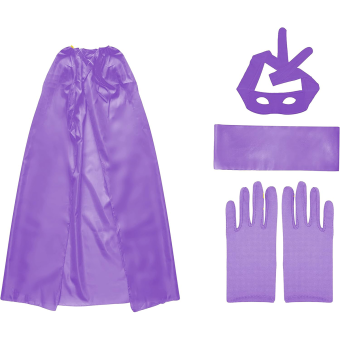 Set Completo de Superhéroe Adulto - Capa, Máscara, Fajín y Guantes 120 cm para Cosplay y Fiestas Temáticas
