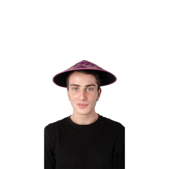 Sombrero Chino Mandarín de Fieltro o Satén para Disfraz de Oriental
