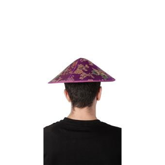 Sombrero Chino Mandarín de Fieltro o Satén para Disfraz de Oriental