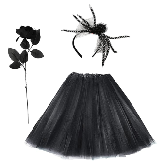 Pack de Accesorios para Araña Mujer – Diadema, Tutu y Rosa Halloween