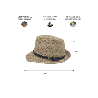Sombrero Natural de Paja Unisex – Estilo Fresco y Protección Solar