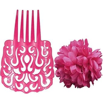 Pack de accesorios fucsia, estilo flamenco que añadirá un toque vintage a tu look es para  mujeres y niñas.