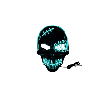 Máscara de Calavera con Luces LED – Efectos Neón para Halloween