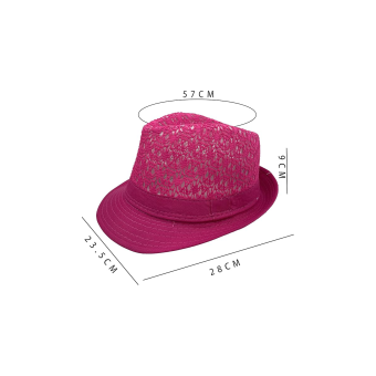 Sombrero Borsalino de Encaje con Cinta – Talla Única Adulto