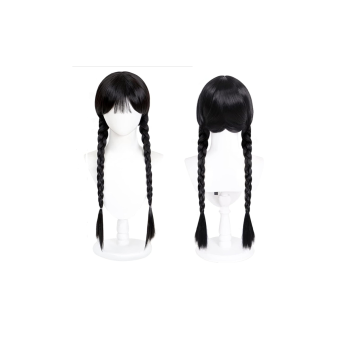 Peluca Miércoles Addams para Mujer – Completa tu Disfraz de Halloween y Carnaval